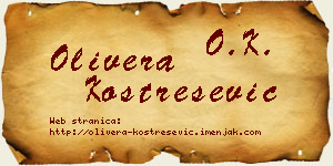 Olivera Kostrešević vizit kartica